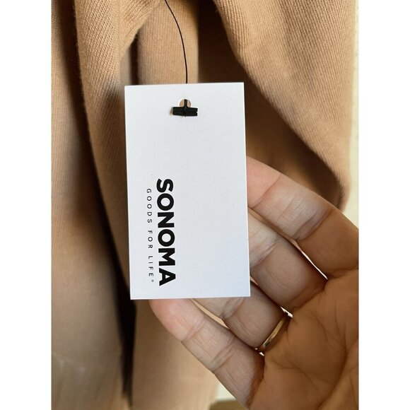 New! Sonoma Tan Brown Pullover Sweatshirt Size XL MSRP $36 Crew Neck Oversized R - Picture 3 of 7